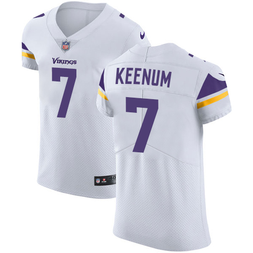 Nike Vikings #7 Case Keenum White Men's Stitched NFL Vapor Untouchable Elite Jersey - Click Image to Close